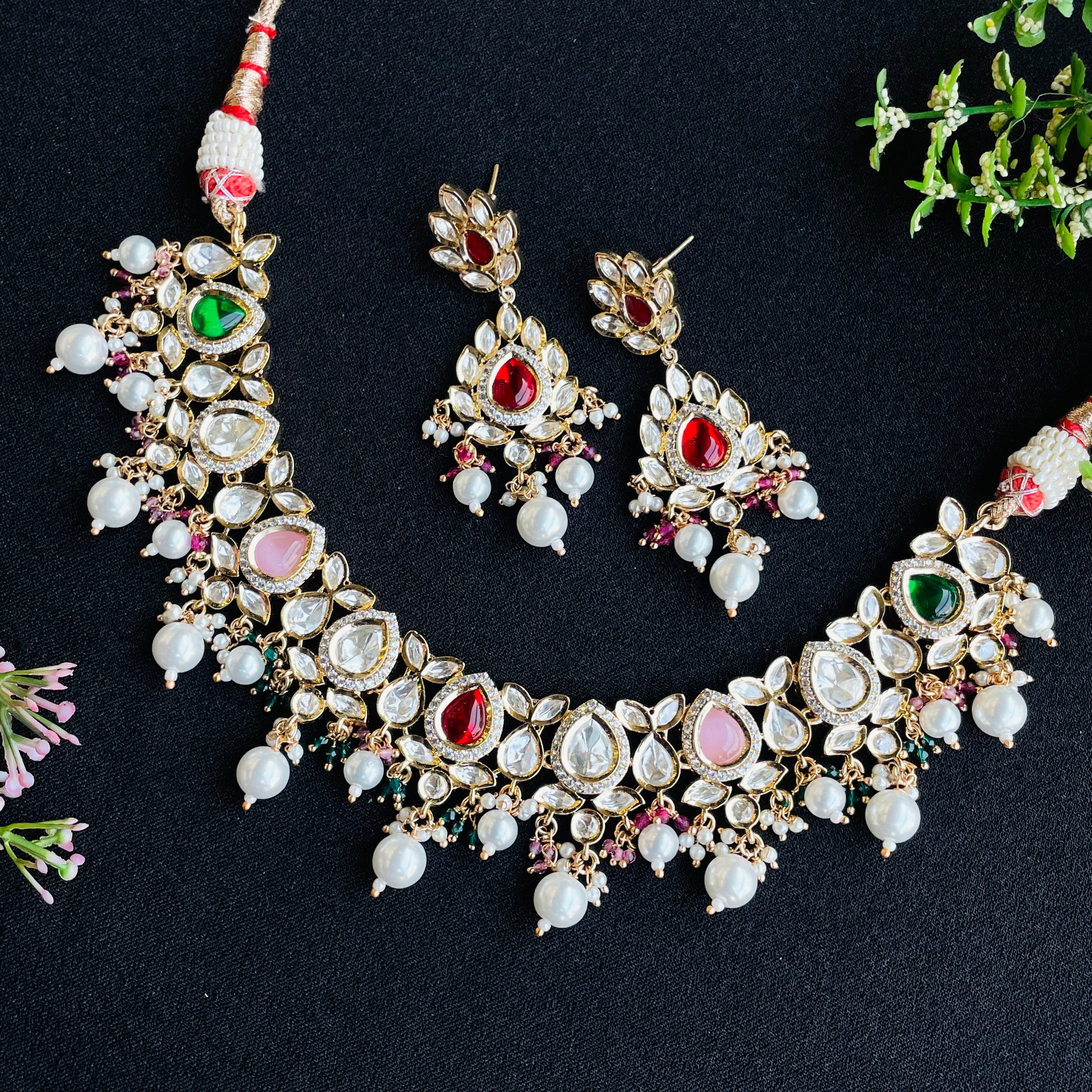 Nayaab anushka polki Neckpiece