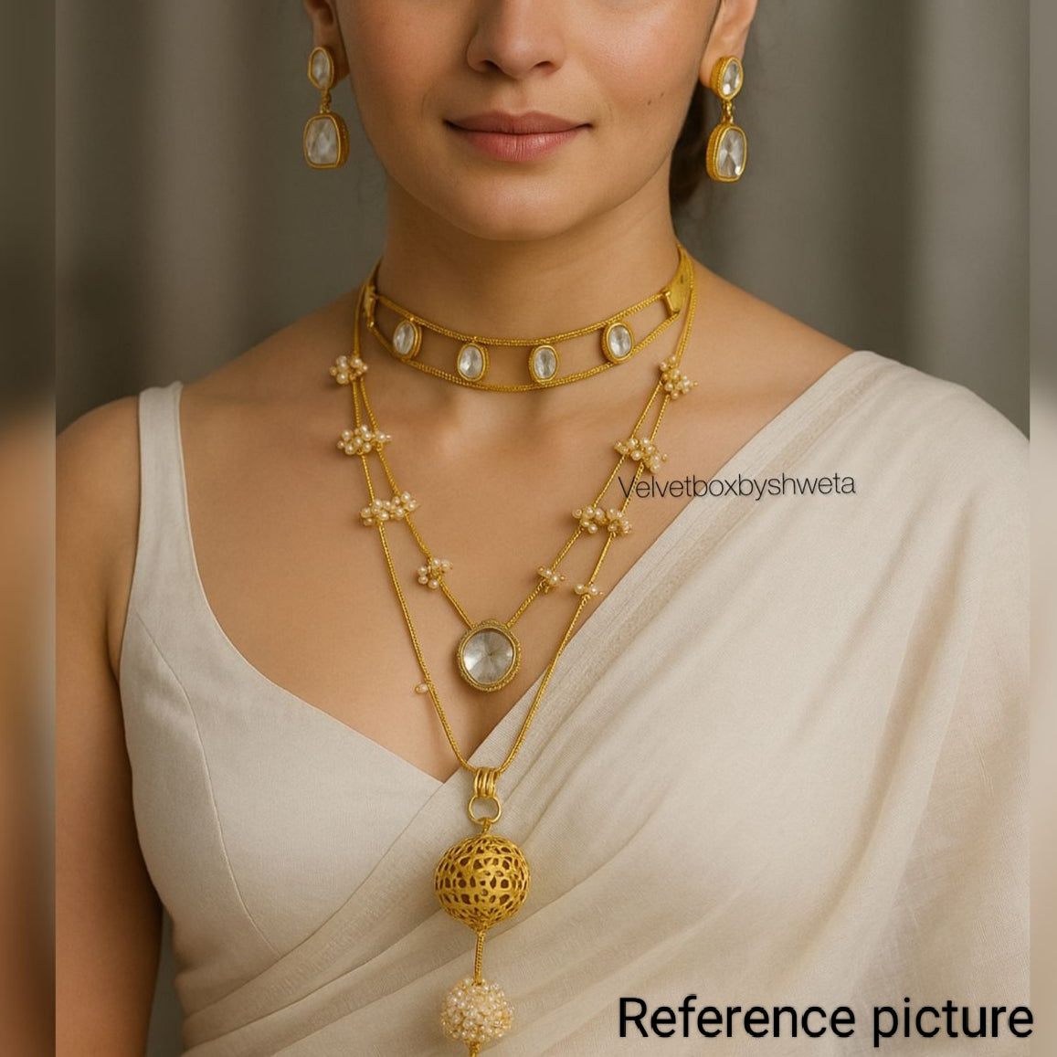 Nayaab Aaliya polki neckpiece