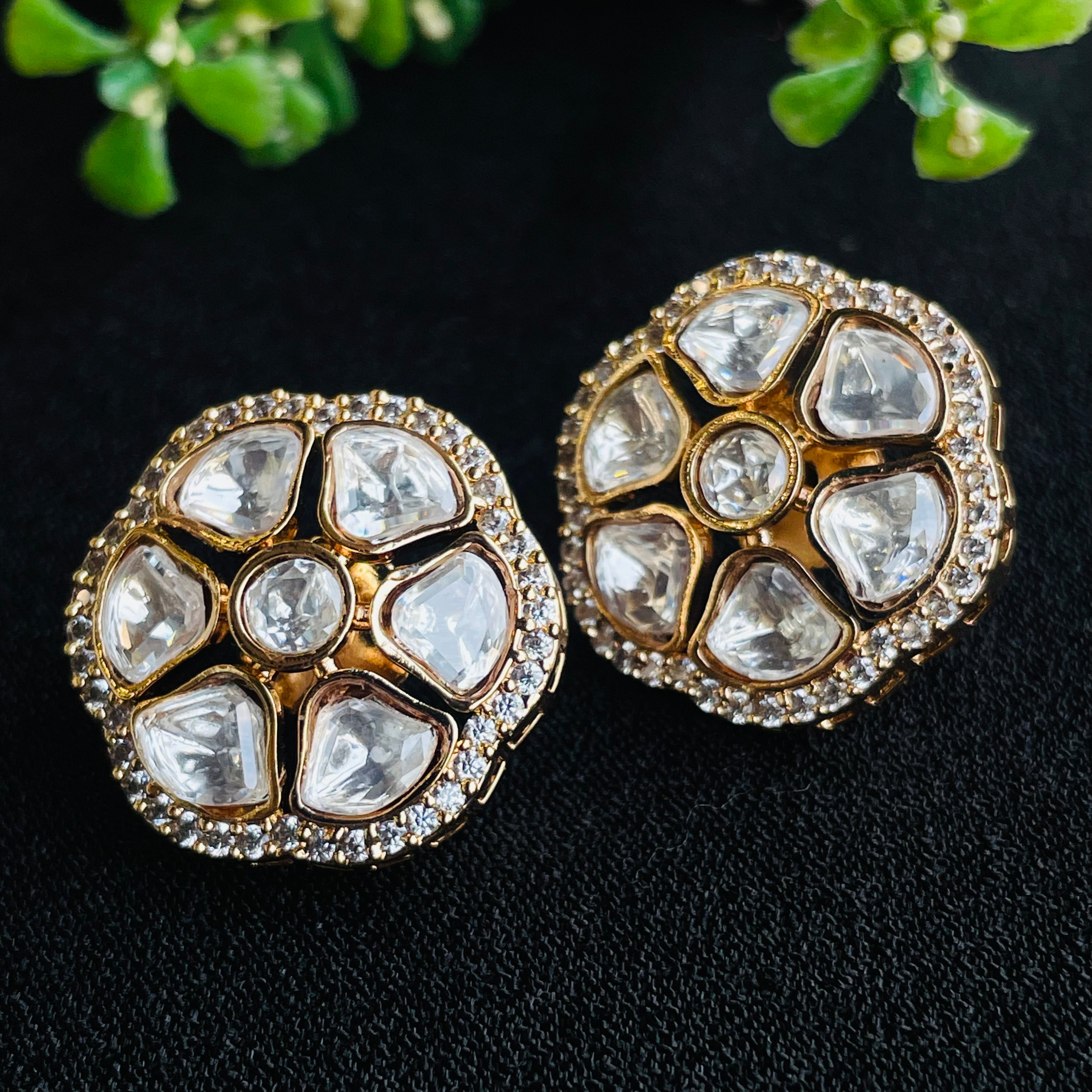 Nayaab kirandeep polki studs