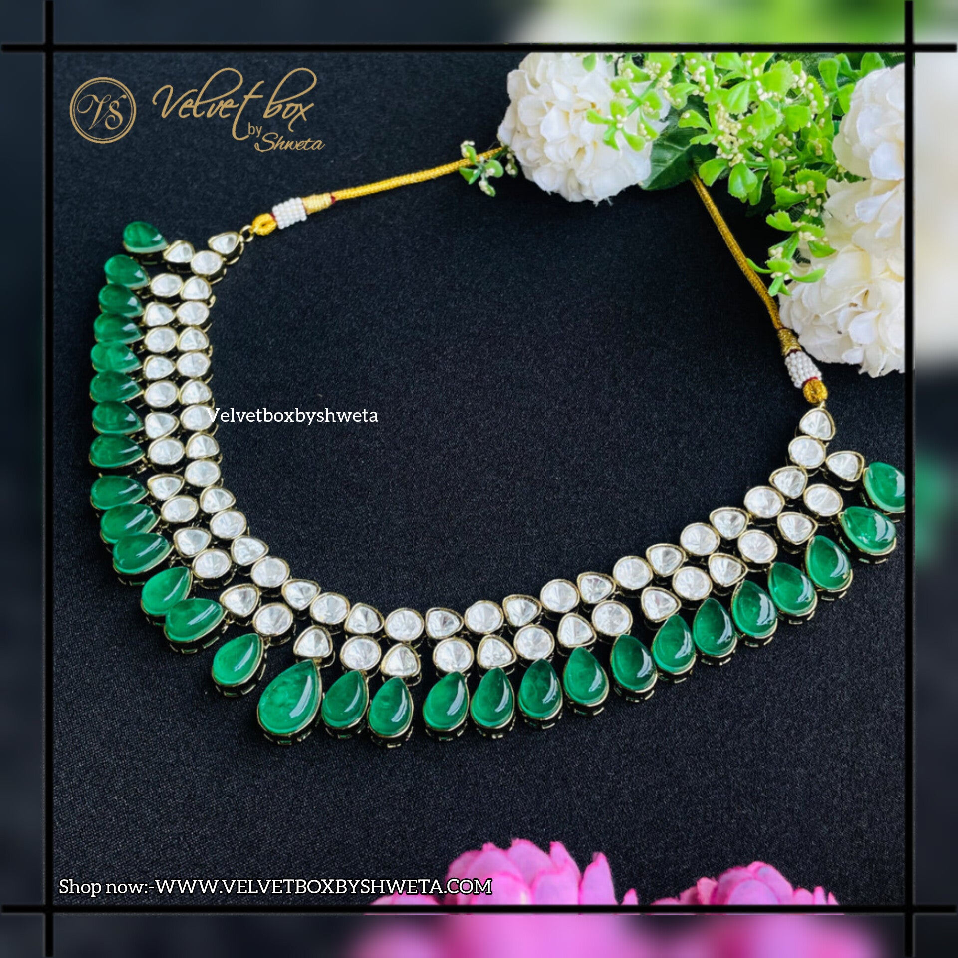 Nayaab Aliya Polki Neckpiece