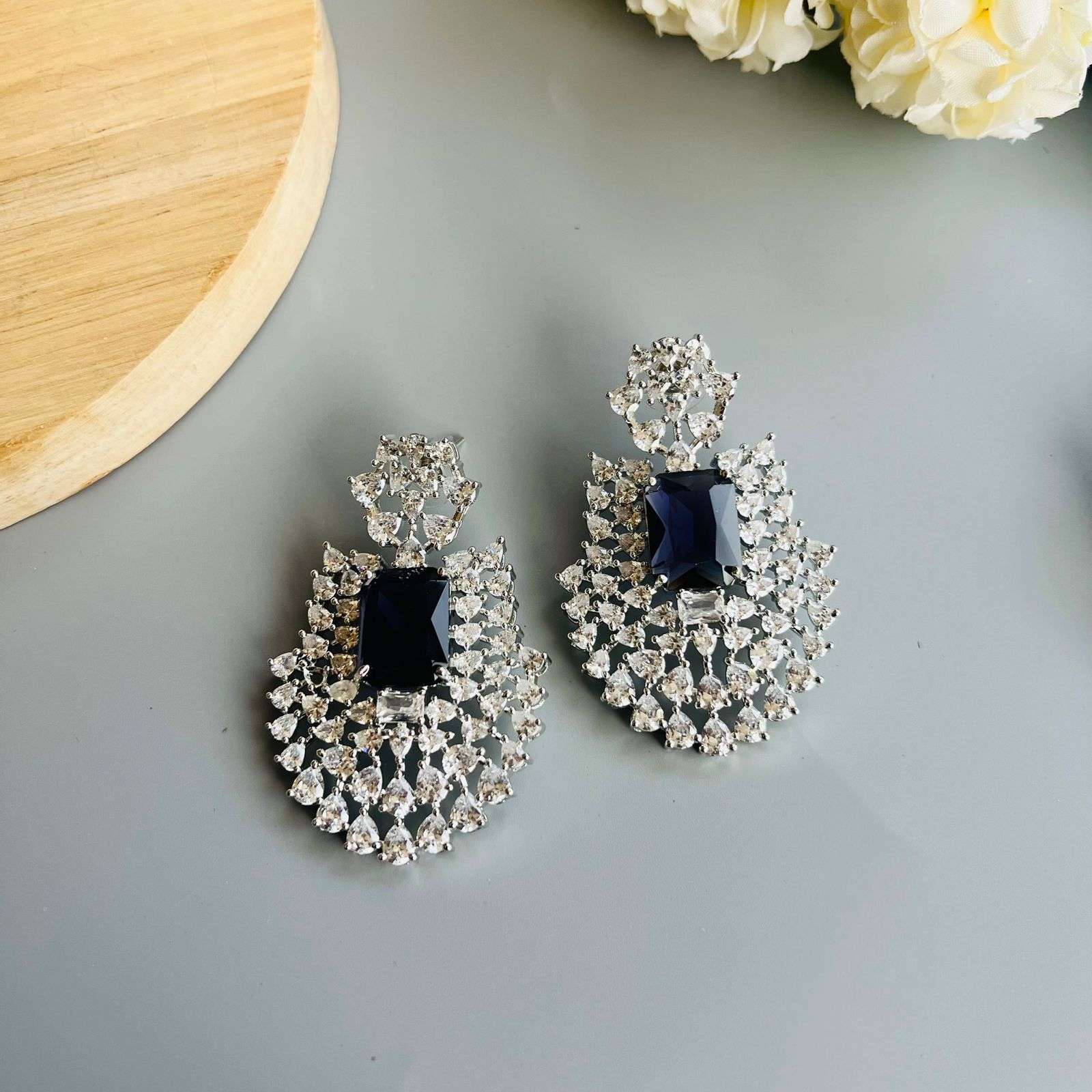 Ad Opal earrings Velvet box by Shweta