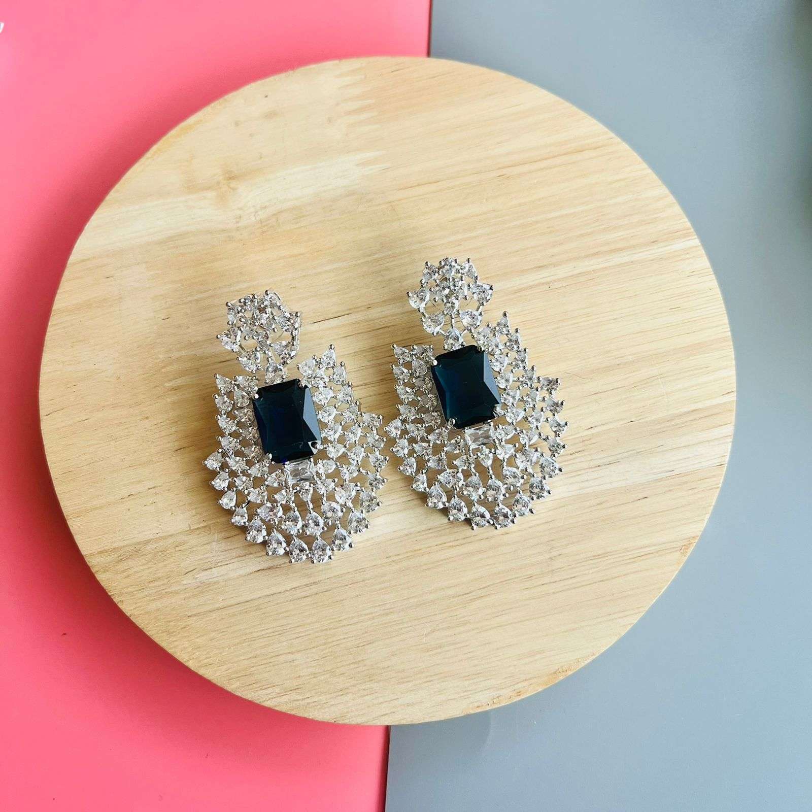 Ad Opal earrings Velvet box by Shweta