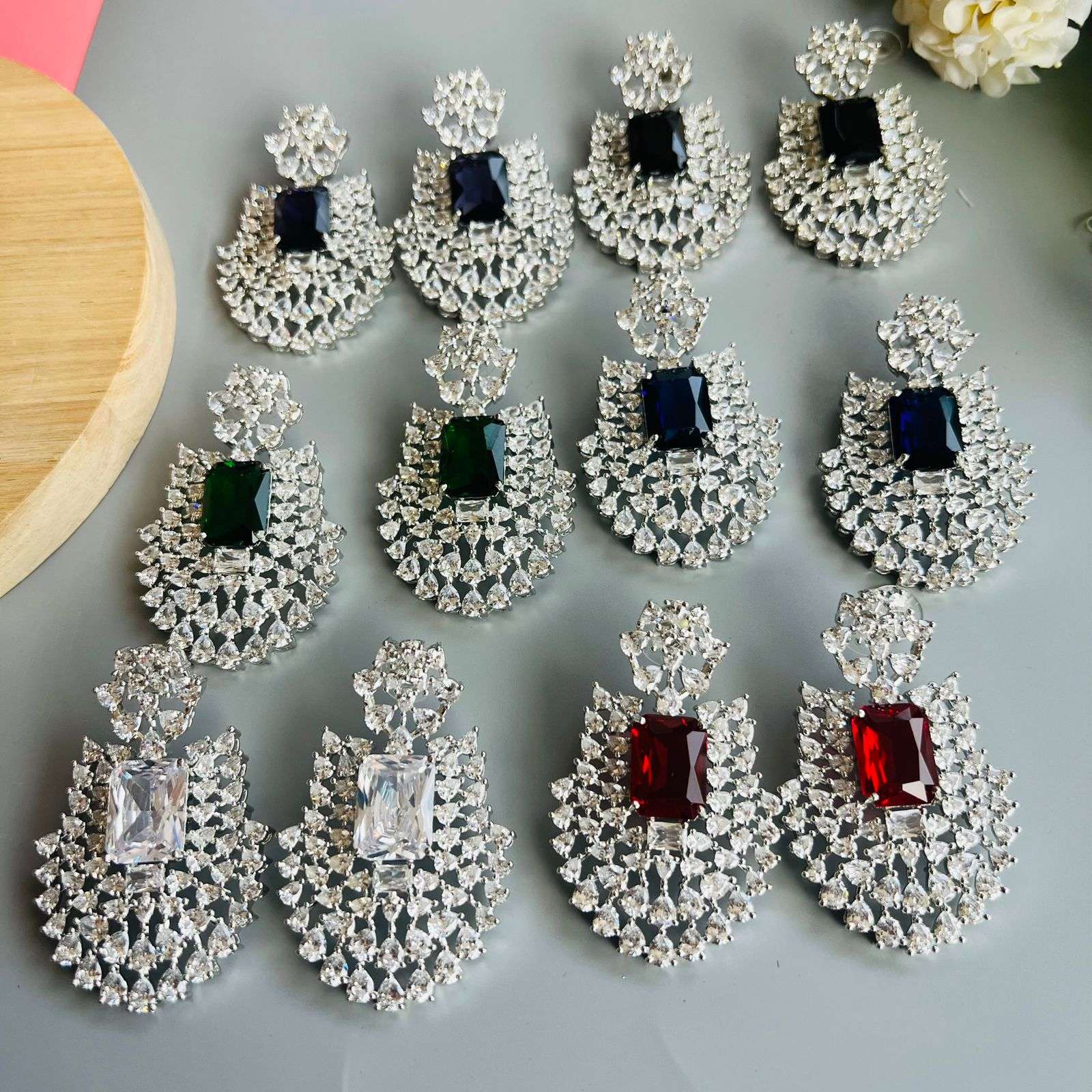 Ad Opal earrings Velvet box by Shweta