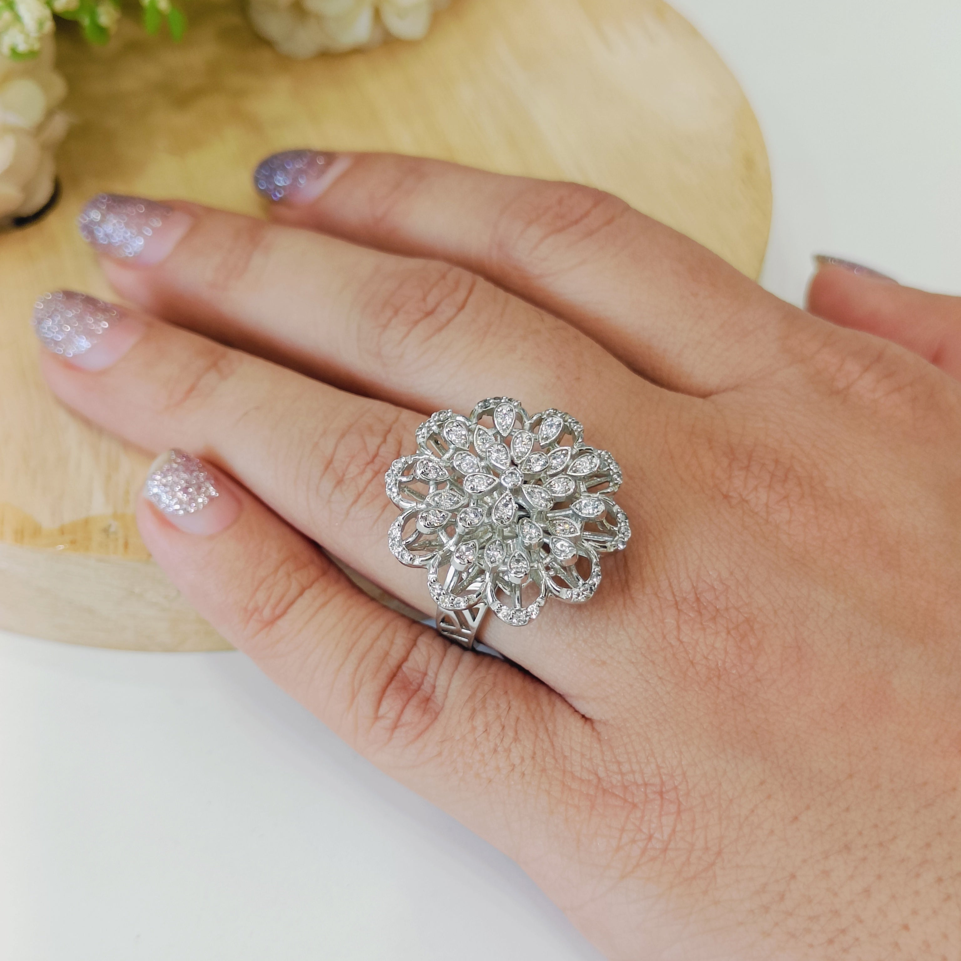 Vs sterling silver cocktail ring 171