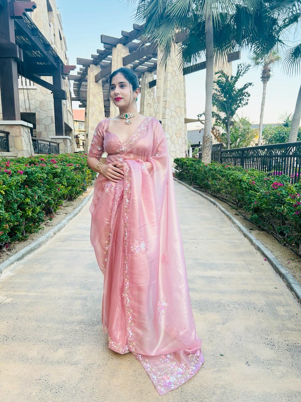 BUBBLEGUM PINK Saree