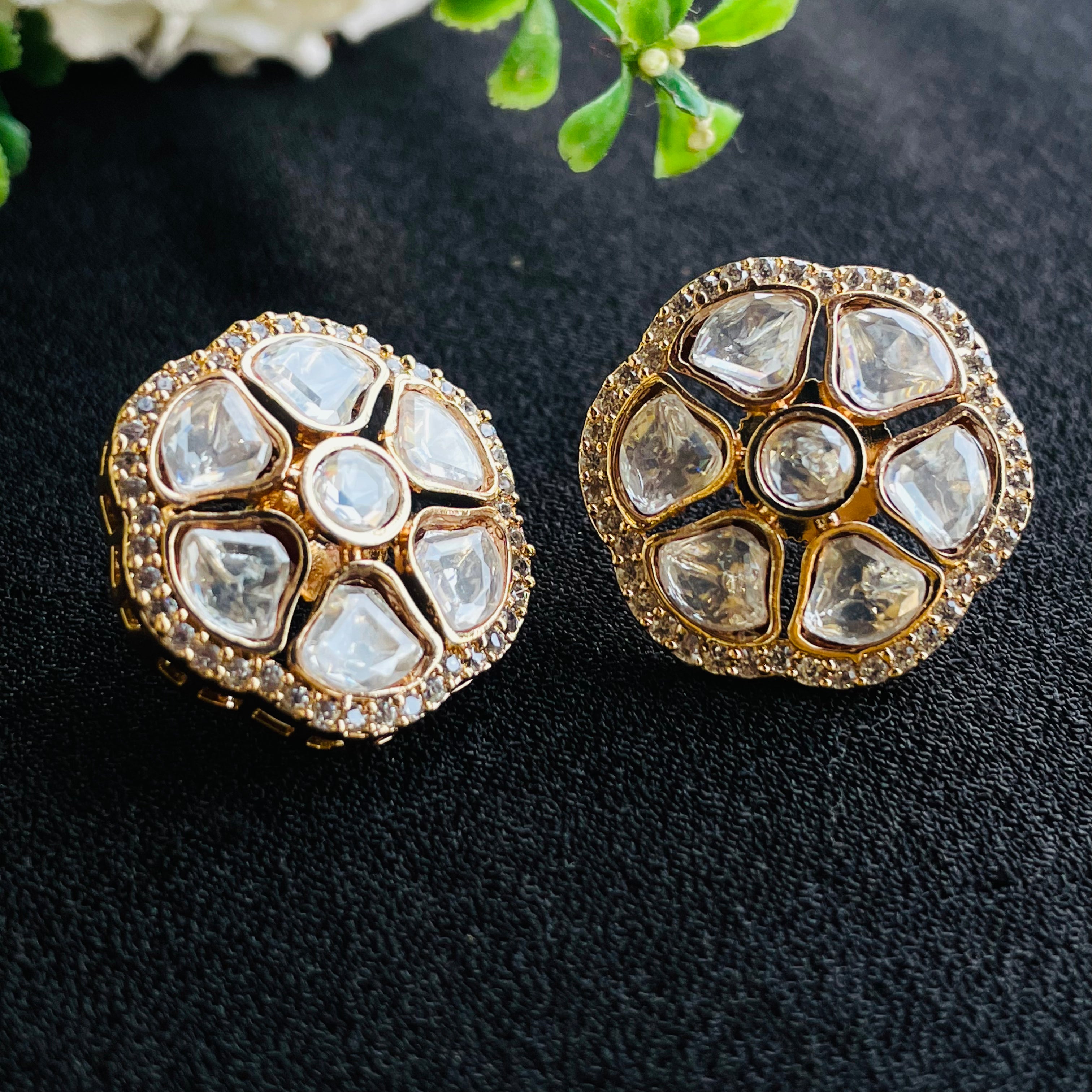 Nayaab kirandeep polki studs