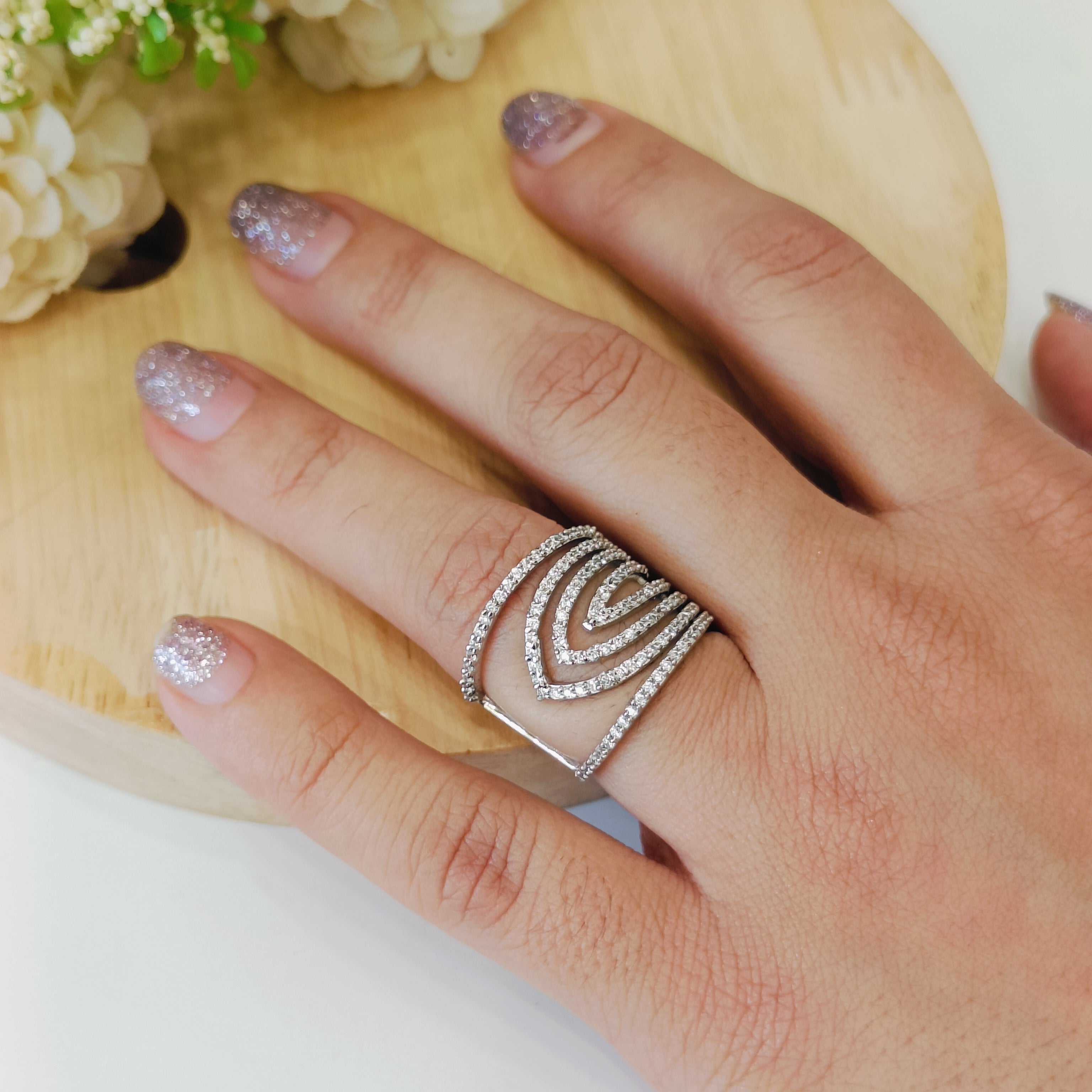 Vs sterling silver cocktail ring 178