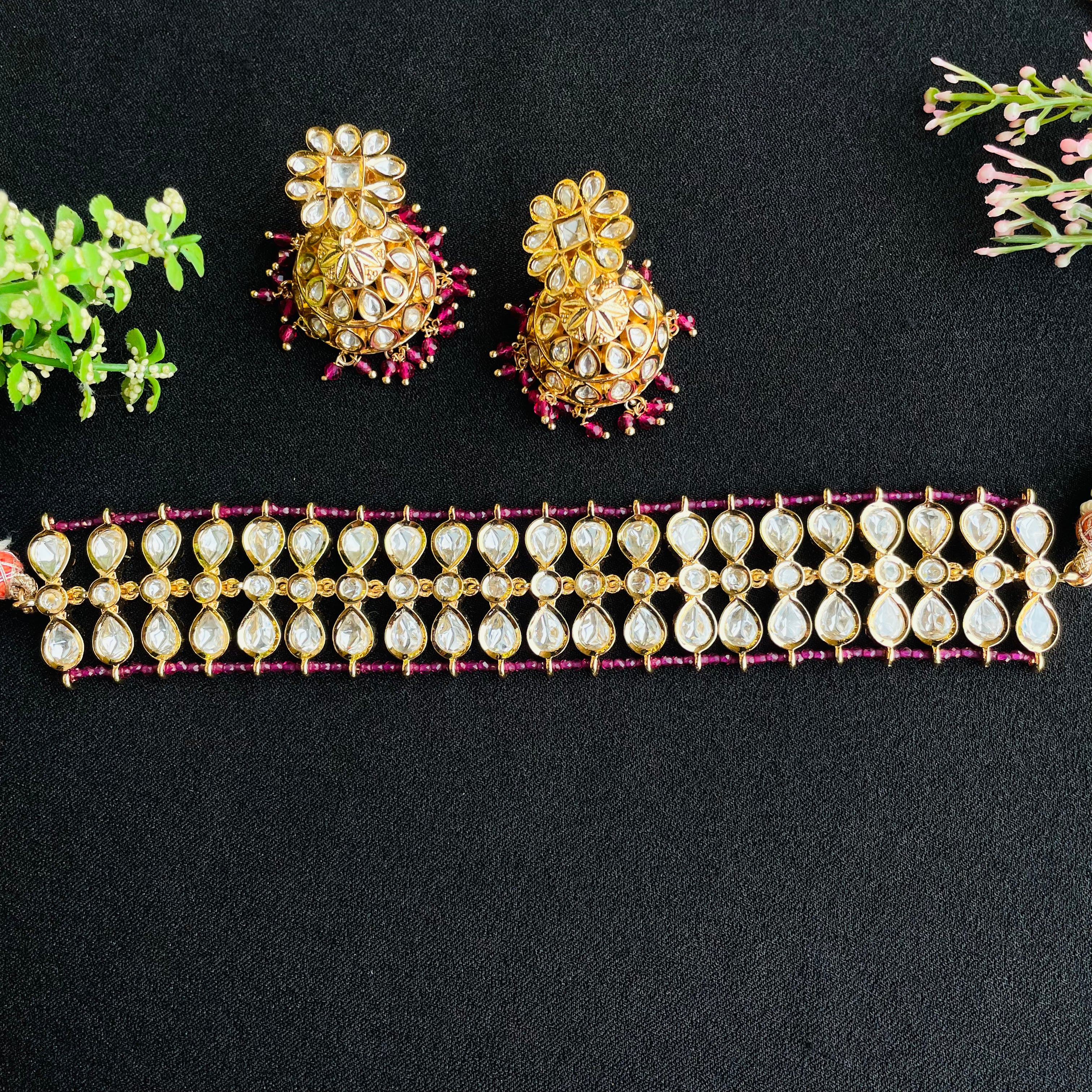 Nayaab kirandeep polki neckpiece