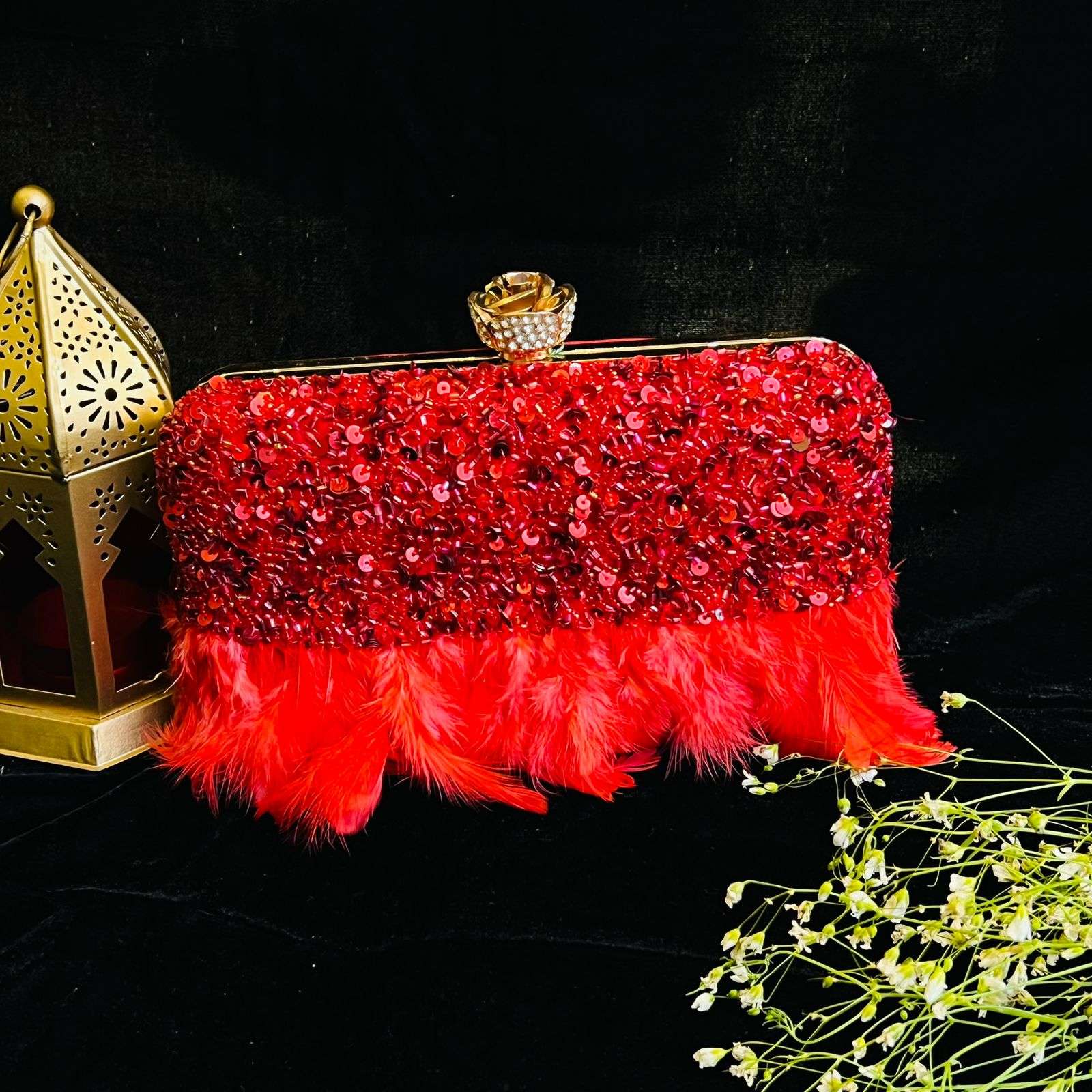 vs feri clutch velvet box by shweta