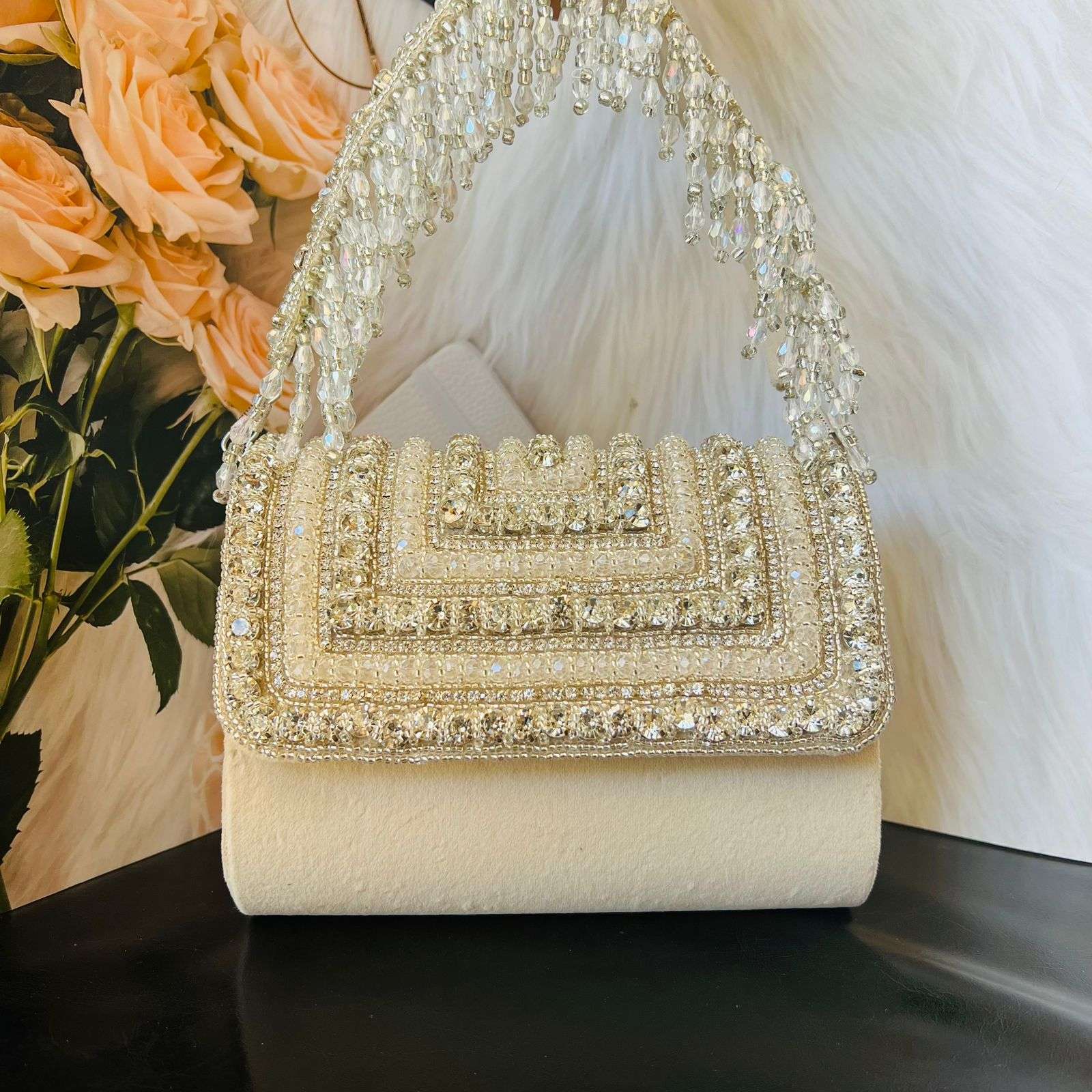 vs pearls bag velvet box by shweta