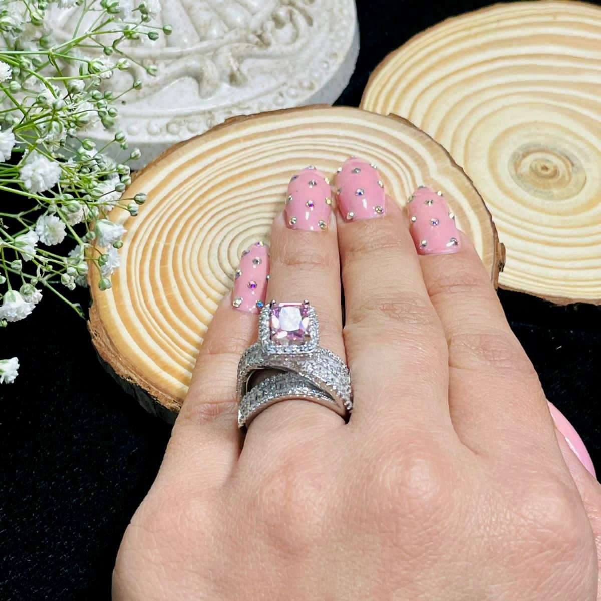 Vs Sterling silver cocktail Ring 041 Velvet box by Shweta