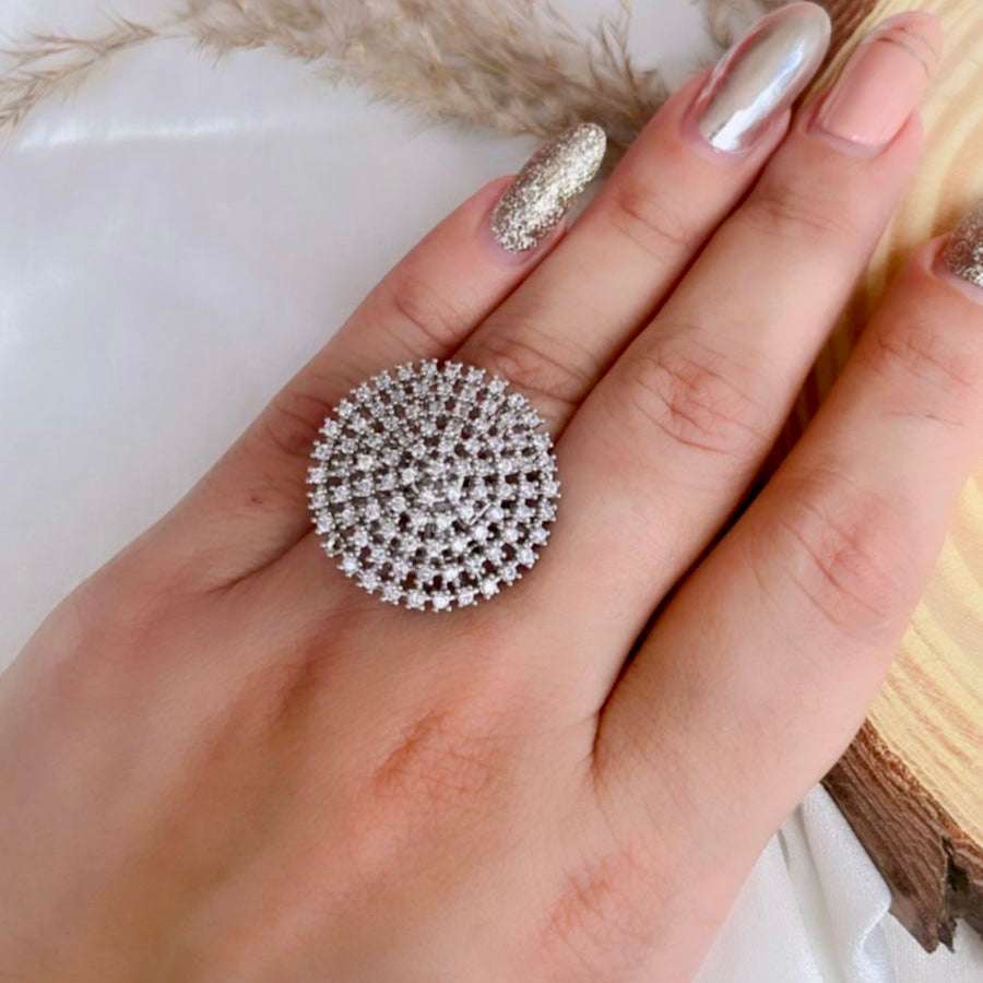 VS Sterling Silver Cocktail Ring 020 Velvet box by Shweta