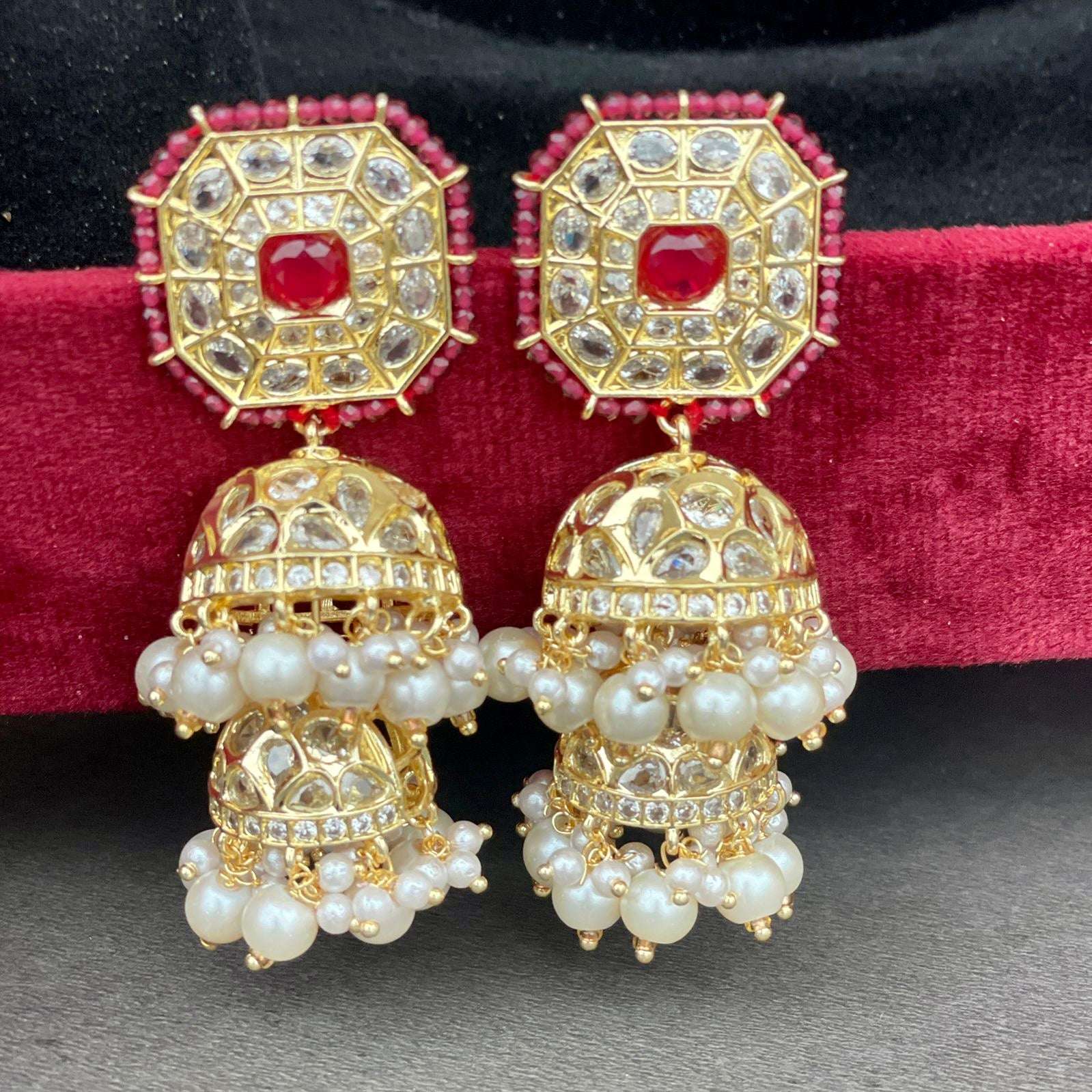 Nayaab jhansi Earrings Velvet box by Shweta